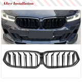 G32 GT LCI Dry Carbon Fiber Front Bumper Kidney Grille  For BMW 6 Series GT G32 M-SPORT Gran Turismo 2020UP Car Racing Grills