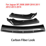 Front Lip Spoiler Apron For Jaguar XF 2008-2014 ABS Gloss Black Head Bumper Chin Shovel Guard Car Styling Carbon