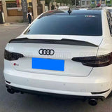 For 2016 17 18 19 Audi A4 S4 B9 Bodykit PSM Style Black Carbon Rear Trunk Ducktail Lip Spoiler Wings Car Tuning Accessories Part