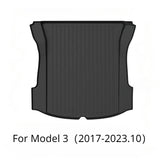 For Tesla Model 3 Y Rear Trunk Mat TPE Car Cargo Liner Pads Waterproof Protective Trunk Storage Mats Modely Car Accessories 2023
