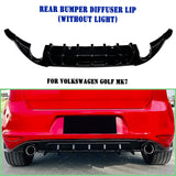 for 2013-2016 Volkswagen Golf 7MK7 car rear bumper diffuser exhaust splitter with light tail lip spoiler modification accessories