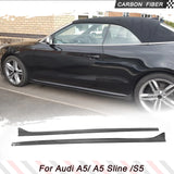 Carbon Fiber / FRP Car Side Skirts Extension for Audi A5/ A5 S Line/ S5 Coupe 2 Door Convertible 2008-2016 Car Styling Side Lip