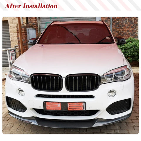 Car Front Bumper Lip Spoiler Splitters for BMW X5 F15 M Sport 2014-2018 F15 Carbon Fiber Front Chin Splitters Apron Protector