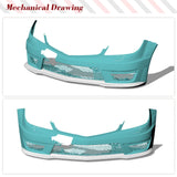 For Mercedes-Benz C-Class W204 AMG C63 Sedan Coupe 2012 - 2014 Front Bumper Lip Spoiler Splitters Dry Carbon Fiber Front Chin