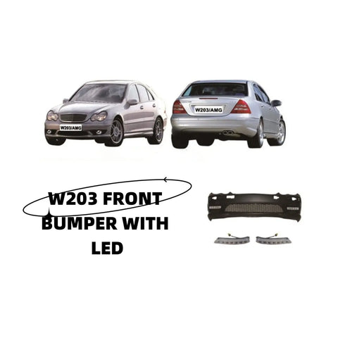For mercedes benz W203 C32 AMG front bumper with led 2000-2007