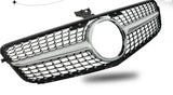 Front Bumper Grille For 07-14 MERCEDES W204 C250 C300 Silver Diamond Grill