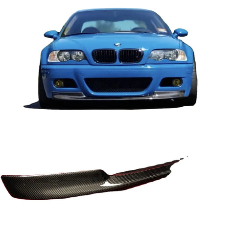 Fits: E46 M3 Front Spoiler Lip Carbon Fiber CSL Style For OEM Bumper