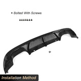 Rear Bumper Diffuser Lip Spoiler Carbon Fiber For Volkswagen VW Golf 7 MK7 R R-Line Hatchback 14-17 Rear Bumper Diffuser Black