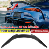 Dry Carbon Fiber Car Rear Trunk Boot Lip Spoiler Wing Lip For Toyota Supra A90 J29 2019-2023 Rear Roof Lip Spoiler Decoration