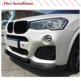 Carbon Fiber Car Front Bumper Lip Splitters Apron for BMW F26 X4 M Sport xDrive 2014 - 2017 Car Front Racing Spoiler Chin Lip