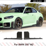 Car Side Skirts for BMW G87 M2 Base Coupe 2 Door 2023-2024 ABS Gloss Black Side Rocker Panel Extension Lip Body Trims