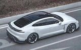 For Porsche Taycan 2019 2020 2021 2022 High Quality Real Carbon Fiber Front Lip Rear Diffuser Bumper Spoiler Body Side Skirt Kit