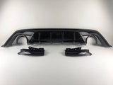 For Ford Focus ST-line Rear Bumper Lip Diffuser Hatchback 4-Door 2019 ABS Bright Black spoiler Hatchback sedan