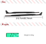 Dry Carbon Car Side Skirts Lip Spoiler For Audi RS6 RS7 C8 Avant 2019-2021 Car Side Bumper Diffuser Lip Extension Protector