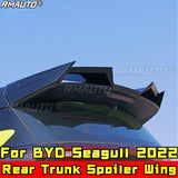 For BYD Seagull 2022 Body Kit Rear Trunk Wing Carbon Fiber Look DC Style Rear Trunk Spoiler Rear Wing Car Accessories