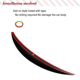 Carbon Fiber Car Rear Trunk Spoiler for Audi A6 C7 S6 A6 Sline 2012-2018 Sedan 4-Door Car Rear Spoiler Wing  High Kick Wing Lip