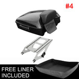 Motorcycle 10.7 Chopped Tour Pack Trunk Backrest Mount Rack Luggage For Harley Tour Pak Touring Road King Electra Street Glide