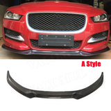 Carbon Fiber Front Lip Spoiler for Jaguar XE Sedan 4 Door 2015 2016 2017 Head Chin Shovel Bumper Guard Car Facelift Accessories