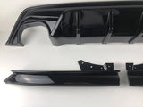 For Ford Focus ST-line Rear Bumper Lip Diffuser Hatchback 4-Door 2019 ABS Bright Black spoiler Hatchback sedan