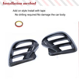 Real Carbon Fiber Car Front Fins Air Vent Cover Fit For Benz W167 GLE450 GLE63 GLE53 Coupe Front Air Vent Cover Fin Canards