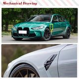 Car Front Side Fender Air Vent Covers Trims For BMW 3 Series G80 M3 2021 2022 Car Air Intake Fender Vents Cover Trim Dry Carbon
