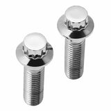 Motorcycle 2 pcs M10x1.5 Metric Chrome Front Brake Caliper Bolts Kits For Harley Touring Road King Glide Softail Dyna