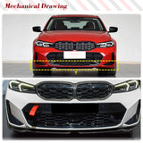 Real Carbon Fiber Car Front Lip for BMW 3 Series G20 330i LCI 2022 2023 Front Bumper Lip Spoiler Splitters Guards 3PCS Chin Lip