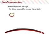 DRY Carbon Fiber Car Trunk Spoiler Boot Wing For Audi A5 S5 RS5 B9 B9.5 High Kick Lip Spoiler Trunk Boot Carbon Wing S5 B9