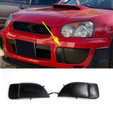 PU Black Car Front Bumper Bumper Splitters Side Chin Lips Fog Light Lamp Covers for Subaru Impreza WRX Sedan STI 2004 2005