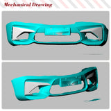 For BMW F87 M2 2016 2017 2018 Car Front Bumper Upper Splitters Lip Fog Lamp Cover Trim Canards Fins Winglets Dry Carbon Fiber