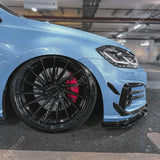 4PCS Front Bumper Lip Splitter Front Wind Knife Trim Cover for VW Golf MK7.5 GTI 2017 2018 2019 Car Body Kit Accessories Tuning