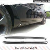 Carbon Fiber /PP Matte Black Car Side Skirt Extension Lips Racing Body Kits Apron for Volkswagen VW Golf MK6 GTI 2010-2013