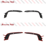 Cabon Car Canards For Audi A6 C7.5 Sline S6 2015 - 2018 Car Front Bumper Air Vent Fender Trim Splitters FRP Black Fins
