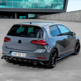 For VW Golf Mk7 Golf 7 GTI GTD R R-Line TSI TDI 2012-2020 TCR Style Rear Valance Car Rear Bumper Diffuser Spoiler Bodykit
