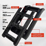 Gloosy Black Side Access Ladder fit for Land Rover Defender 110 90 130 2020-2022 2023 2024 Rack Side Window Roof Step Ladder