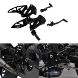Motorcycle Front Driver Foot Pegs Footrest Bracket Fit For Suzuki GSXR1000 2017-24 21 Black