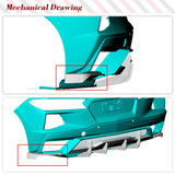 Carbon Fiber Rear Bumper Splitters for Chevrolet Corvette Stingray C8 2020-2023 FRP Rear Diffuser Lower Spoiler Protector