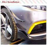 Carbon Fibre / FRP Black Racing Front Bumper Wing Splitters Lip for Mercedes Benz C-Class W205 C205 C63 AMG 2015 - 2017