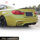 Car Rear Trunk Spoiler Wings for BMW 4 Series F82 M4 Coupe 2 Door 2014-2017 Racing Rear Boot Lid Wing Lip Carbon Fiber Black FRP