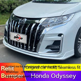 Spoiler Car Fit Decoration Exterior Lip Front Bumper Grille Body Kit Fit for Honda Odyssey 16-20