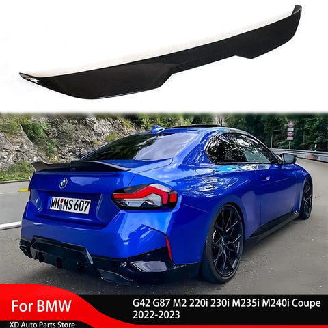 MpStyle Rear Trunk Spoiler Wings Exterior Body Kits for BMW G42 G87 M2 220i 230i M235i M240i Coupe 2022-2023 Tail Fixed Wing Lip