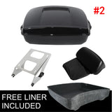 Motorcycle 10.7 Chopped Tour Pack Trunk Backrest Mount Rack Luggage For Harley Tour Pak Touring Road King Electra Street Glide