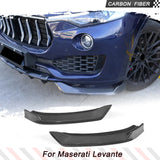 Car Front Bumper Lip Splitters Winglets Spoiler for Maserati Levante 4 Door 2016 - 2019 Carbon Fiber/ FRP Side Aprons Cupwings