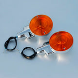 Motorcycle Front Flat Turn Signal Lights Light For Harley Touring Electra Glide Road Glide King Heritage Softail FLSTC 01-17