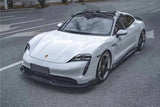 For Porsche Taycan 2019 2020 2021 2022 High Quality Real Carbon Fiber Front Lip Rear Diffuser Bumper Spoiler Body Side Skirt Kit