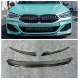 3 Pcs For BMW 8 Series G14 G15 G16 840i 2020-2025 Carbon Fiber Car Styling Front Spoiler Anterior Front lip Bumper Protector