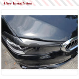 Real Carbon Fiber FRP Black Car Headlight Eyelids Eyebrows for BMW G30 G31 G38 F90 M5 530i 540i Sedan 4-Door 2017-2022