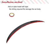 Dry Carbon Fiber Car Rear Racing Spoiler for Alfa Romeo Stelvio 2017-2021 Rear Middle Spoiler Wing Lip Car Body Kits