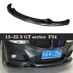 For BMW 3 GT Series F34 Carbon Fiber Car Front Bumper Diverter Spoiler Diffuser Front lip chin Car Accessories upgraded body kit