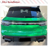 Carbon Fiber Racing Spoiler Rear Trunk Middle Auto Wing Lip for Porsche Macan 2022 2023 Rear Middle Deck Trunk Lid FRP Black
